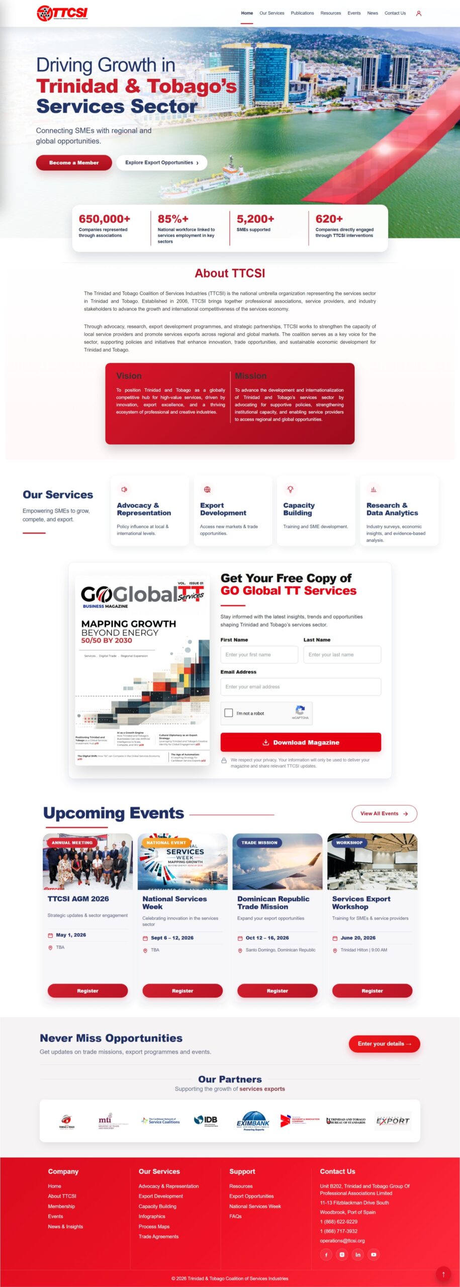 TTCSI website design